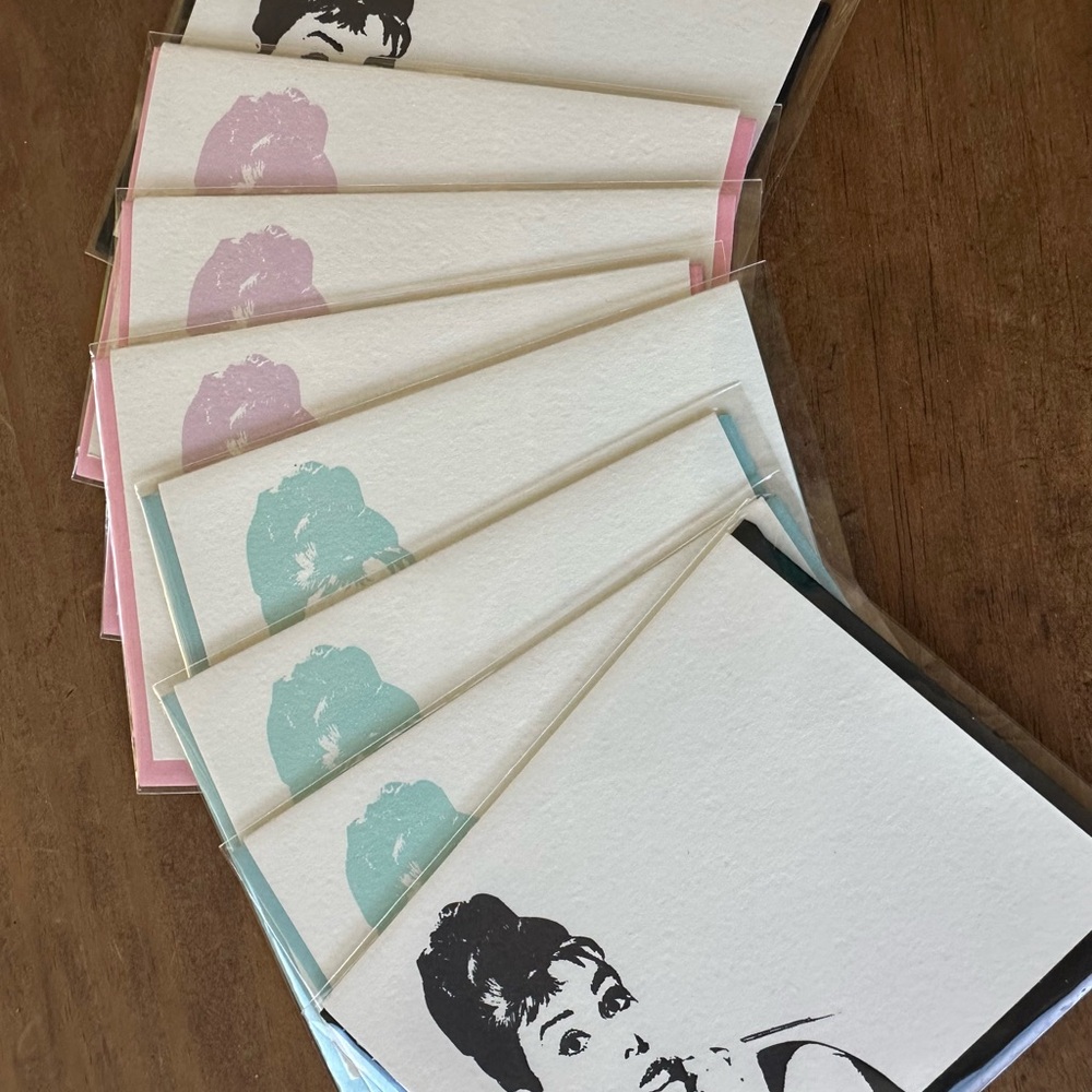 Set of 8 Audrey Hepburn Greeting Cards